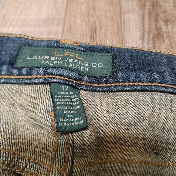 Ralph Lauren Jeans Co. Premium Classic Straight Leg Women's Jeans Dark Size 12 - Picture 6 of 10